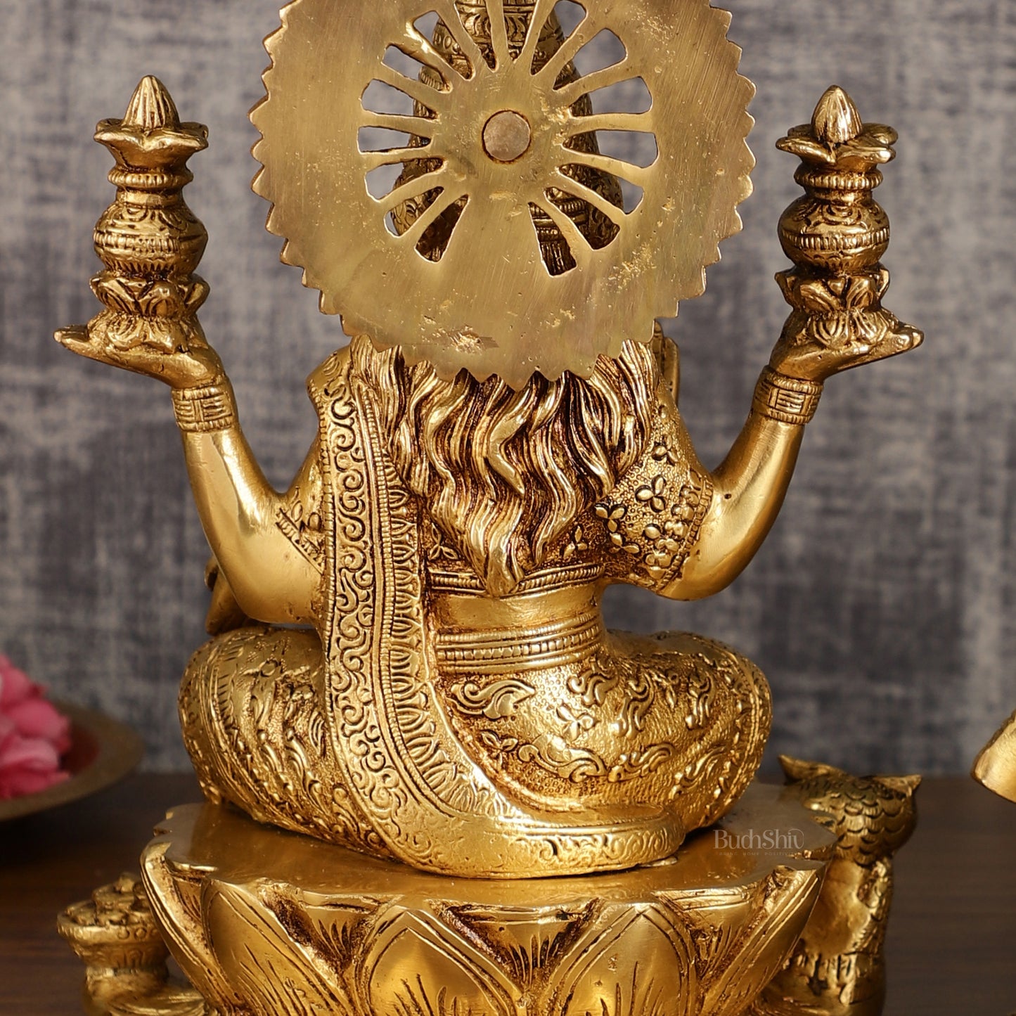 Pure Brass Ganesh Lakshmi Pair | Divine Elegance | 11 Inch Height