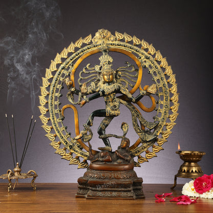 Handcrafted Nataraja Statue super antique tone 20"