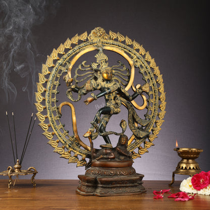 Handcrafted Nataraja Statue super antique tone 20"