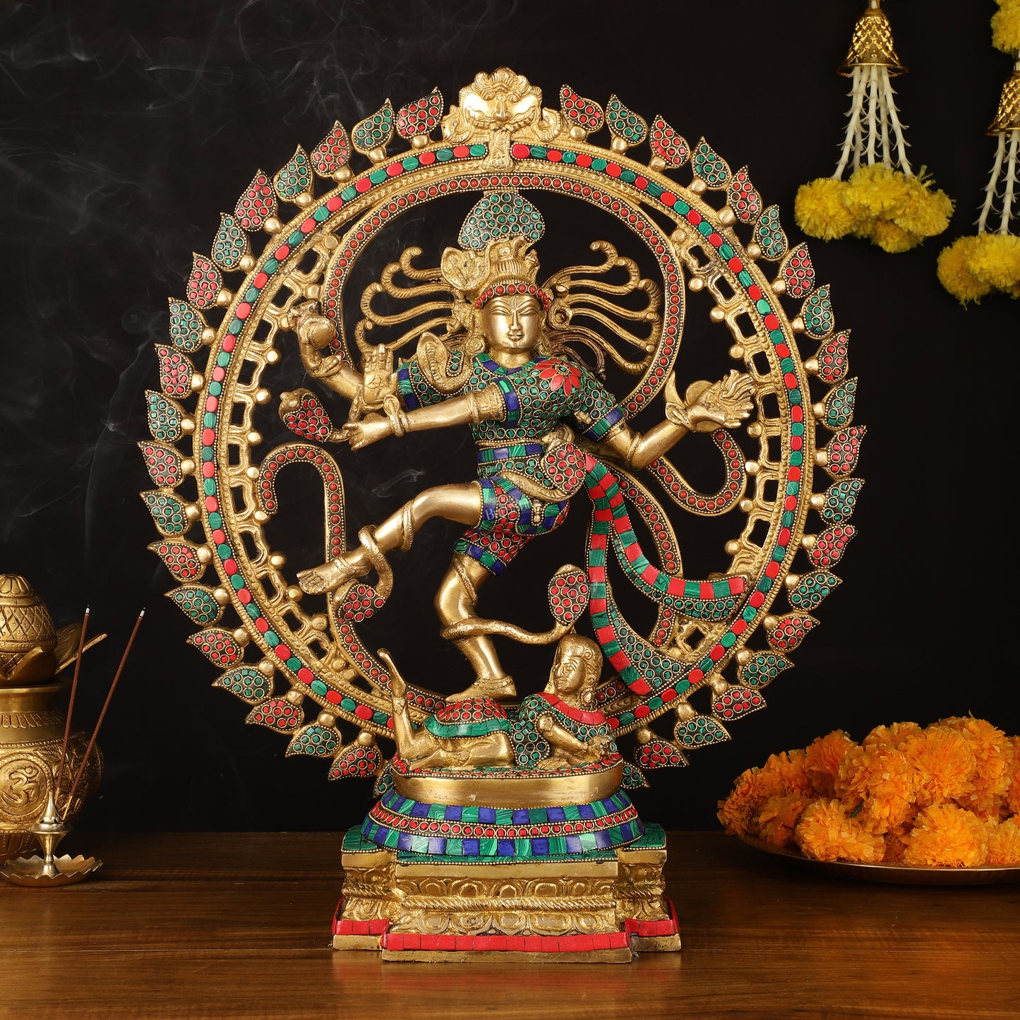 Brass Superfine Handcrafted Nataraja Statue with Meenakari - 21" Height