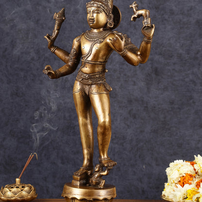Majestic Chola Pashupatinath  Shiva in Tripurasamhara Form 19"