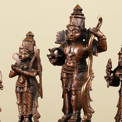 Pure Copper Ram Darbar Idols - Divine Statues 5"