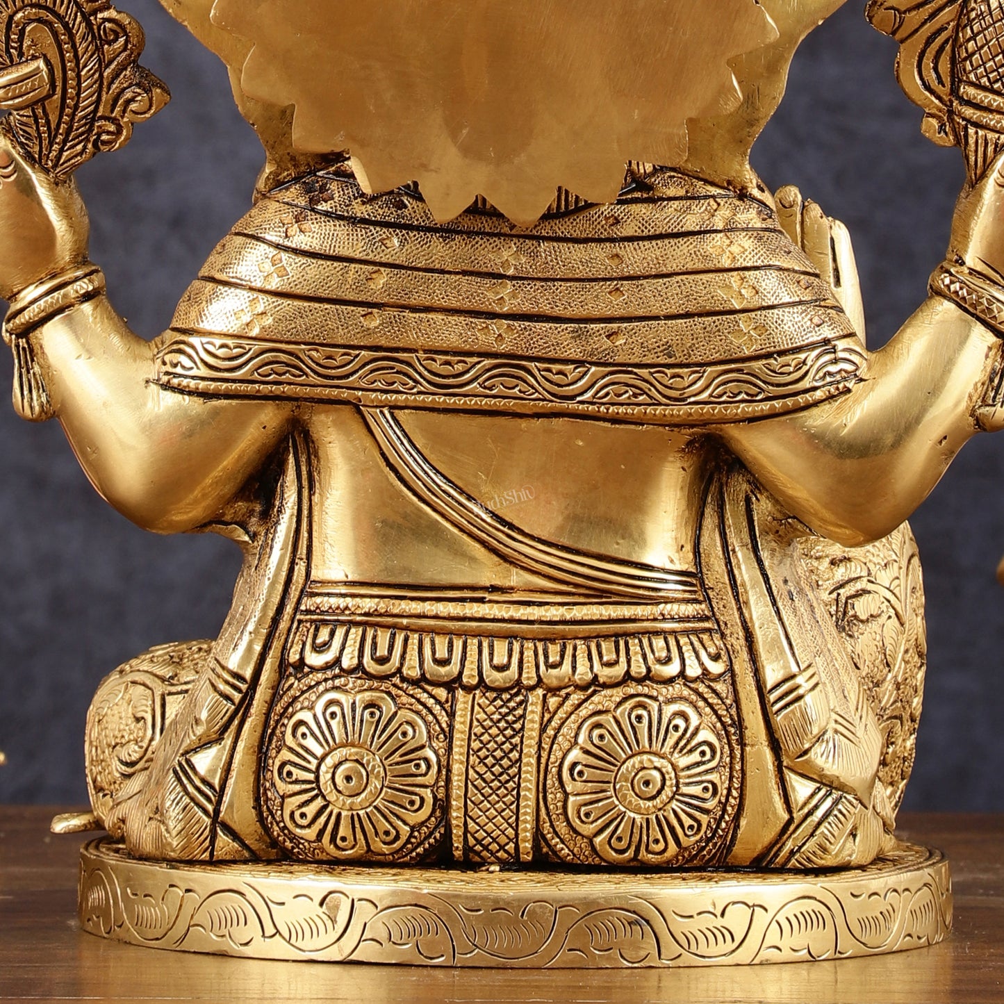 Exquisite 11 Inch Handcrafted Brass Lord Ganesha Murti Idol