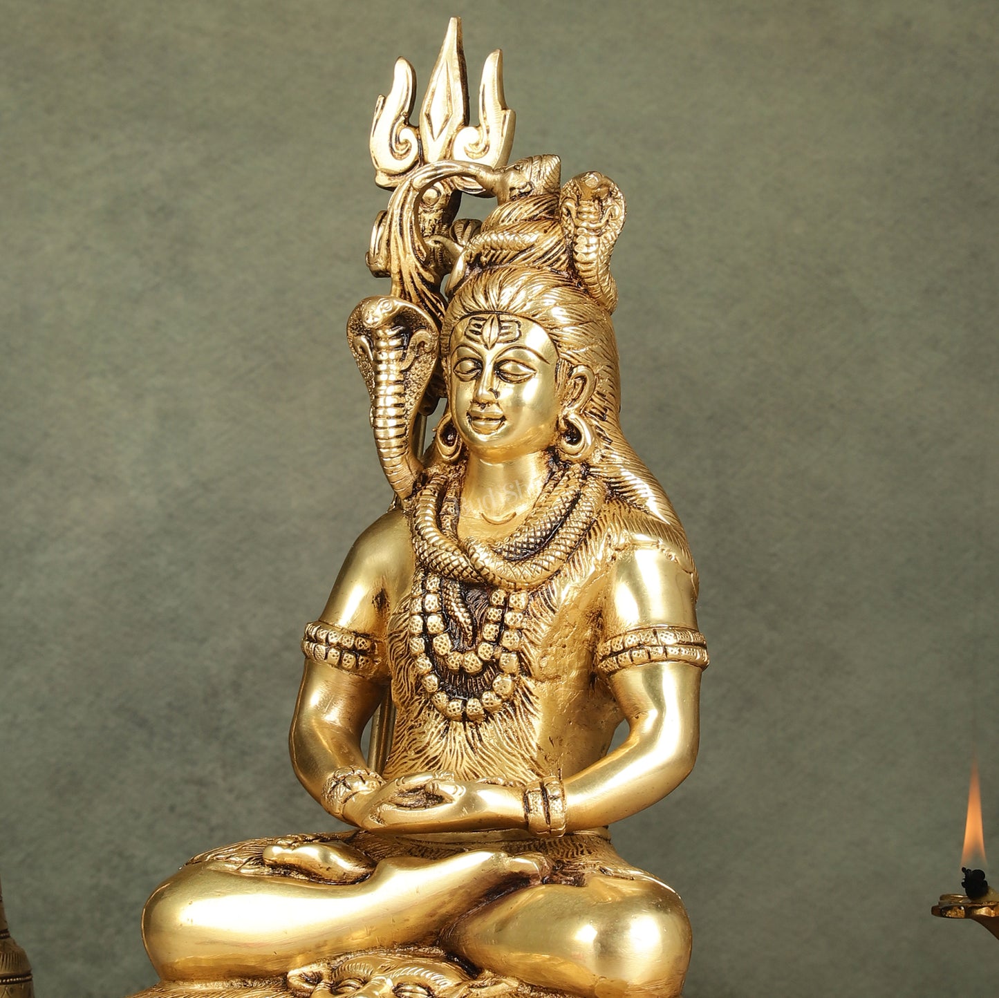 Handcrafted Brass Lord Shiva in meditation Statue  | Height 10.5 "