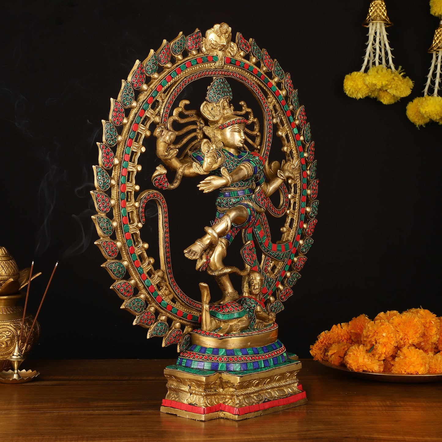 Brass Superfine Handcrafted Nataraja Statue with Meenakari - 21" Height