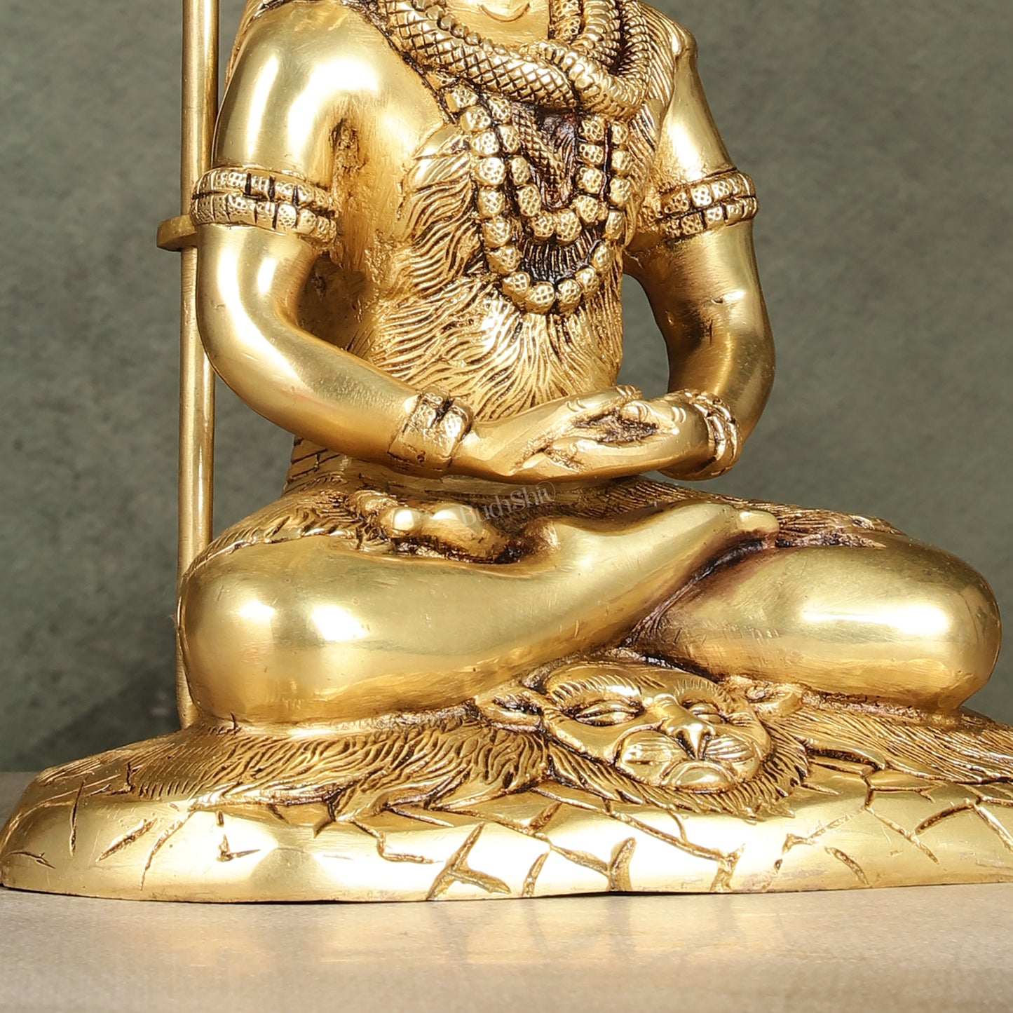 Handcrafted Brass Lord Shiva in meditation Statue  | Height 10.5 "