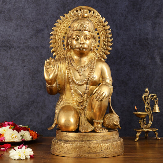 Brass Hanuman Statue - 20 Inch