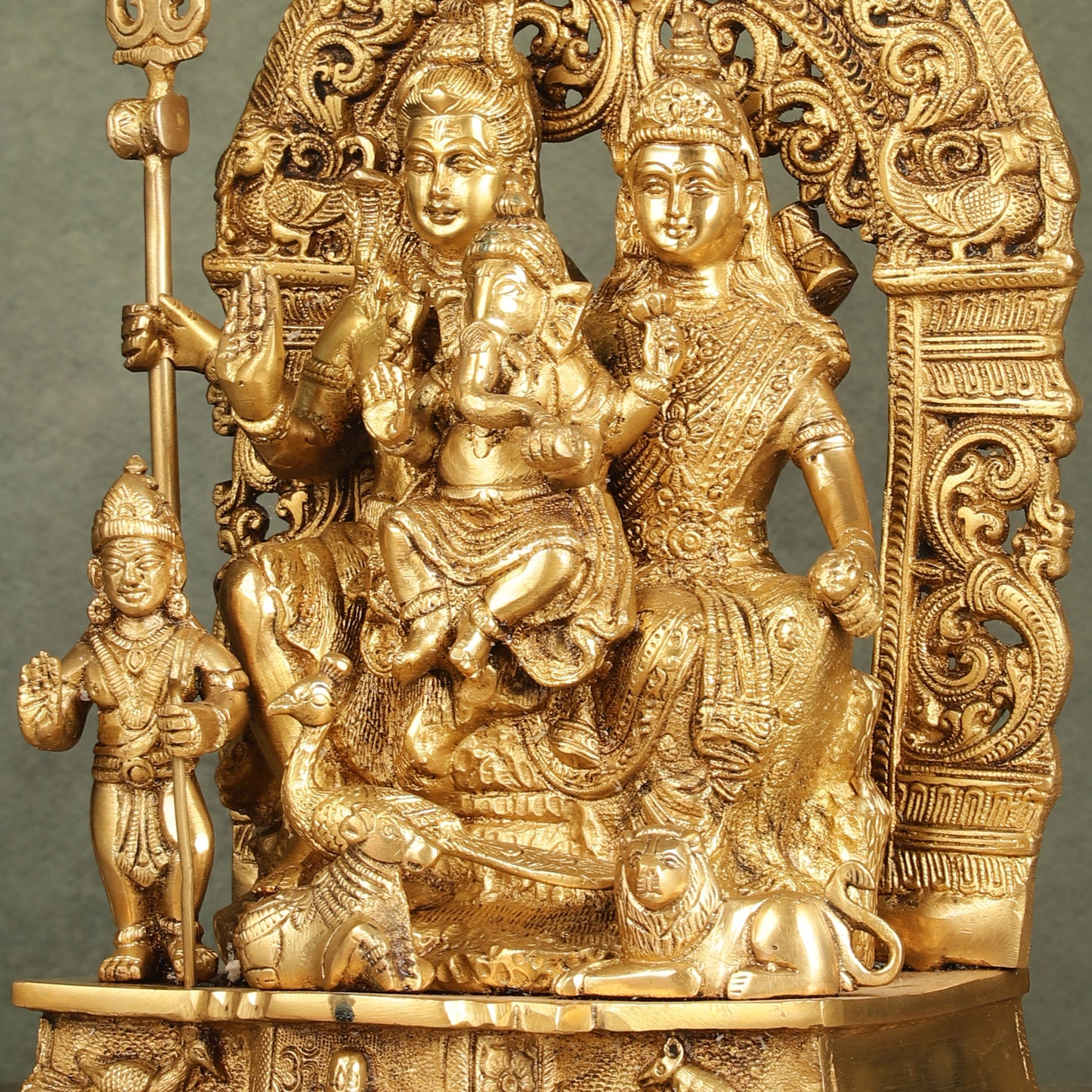 The complete Brass Shiva Parivar Idol 12"