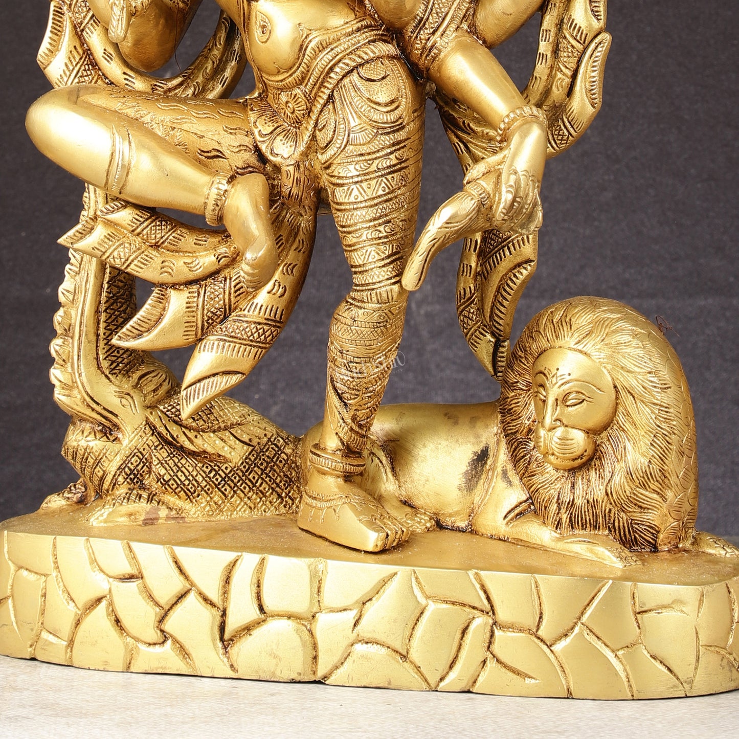 Sacred Pure Brass Dancing Ardhanarishwara Statue | Shiv Shakti as One | 16.5"