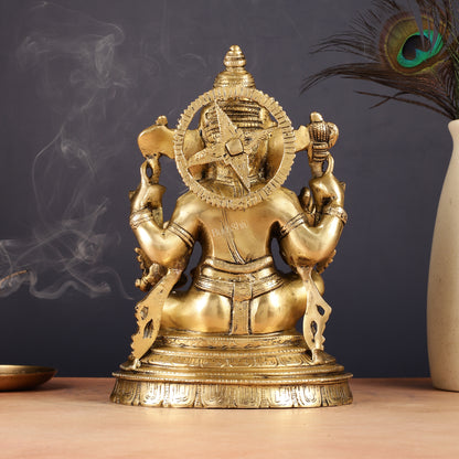 Pure Brass Lord Ganesha Statue 10" finely crafted