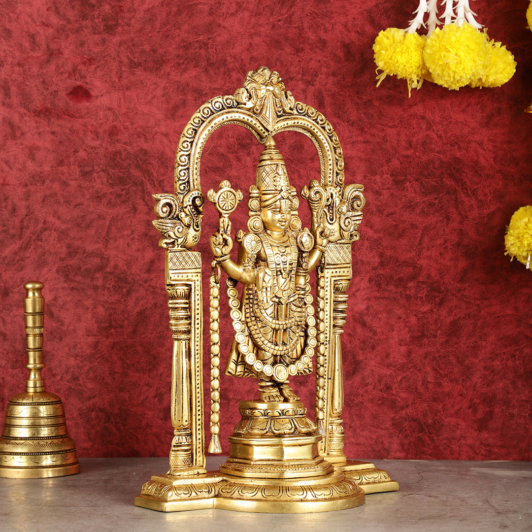 Ganesha Brass Idol with a unique stonework