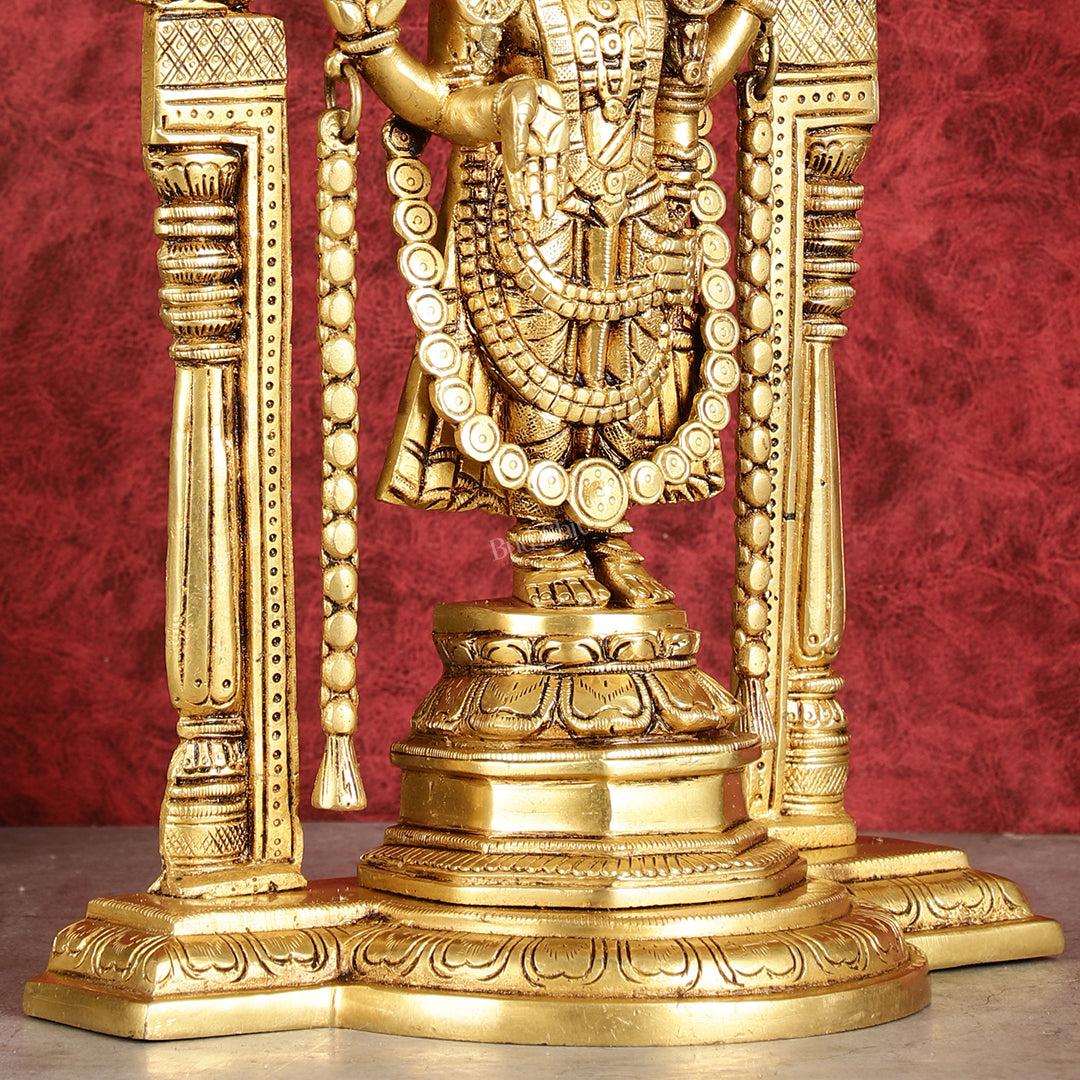 Brass Tirupati Balaji Statue 14" antique tone