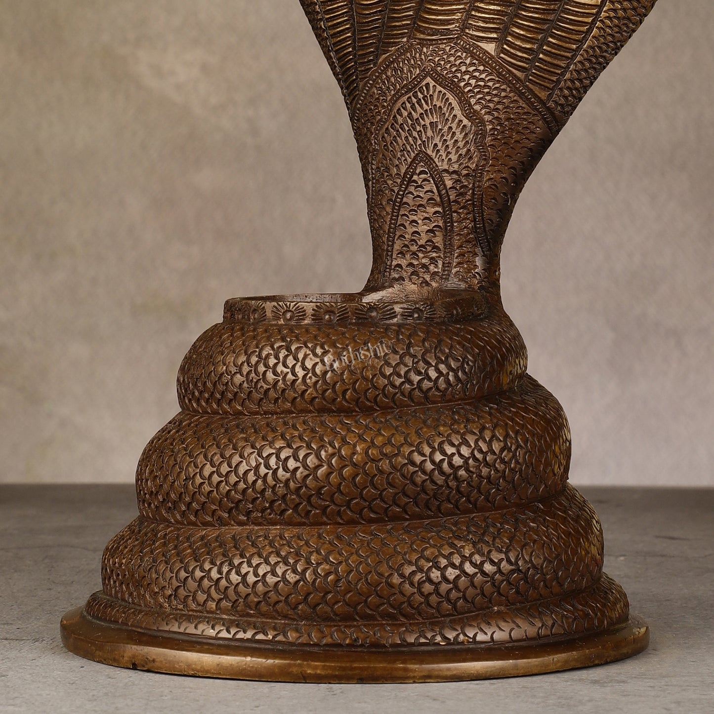 Pure Brass Large Sheshanaaga Peeta Singhasan - 8 inch