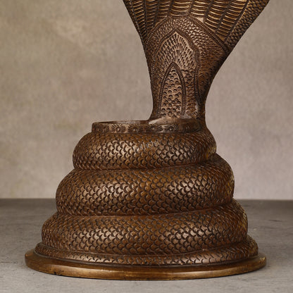 Pure Brass Large Sheshanaaga Peeta Singhasan - 8 inch