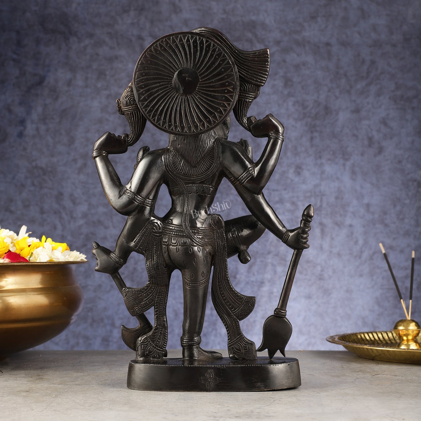 Pure Brass Handcrafted Lord Shiva Dancing with 6 Arms - 13 inch