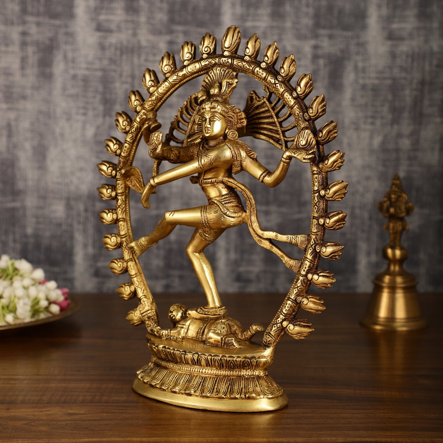 Pure Brass Nataraja with Oval Ring | 12 Inch Height | 3.2 KG