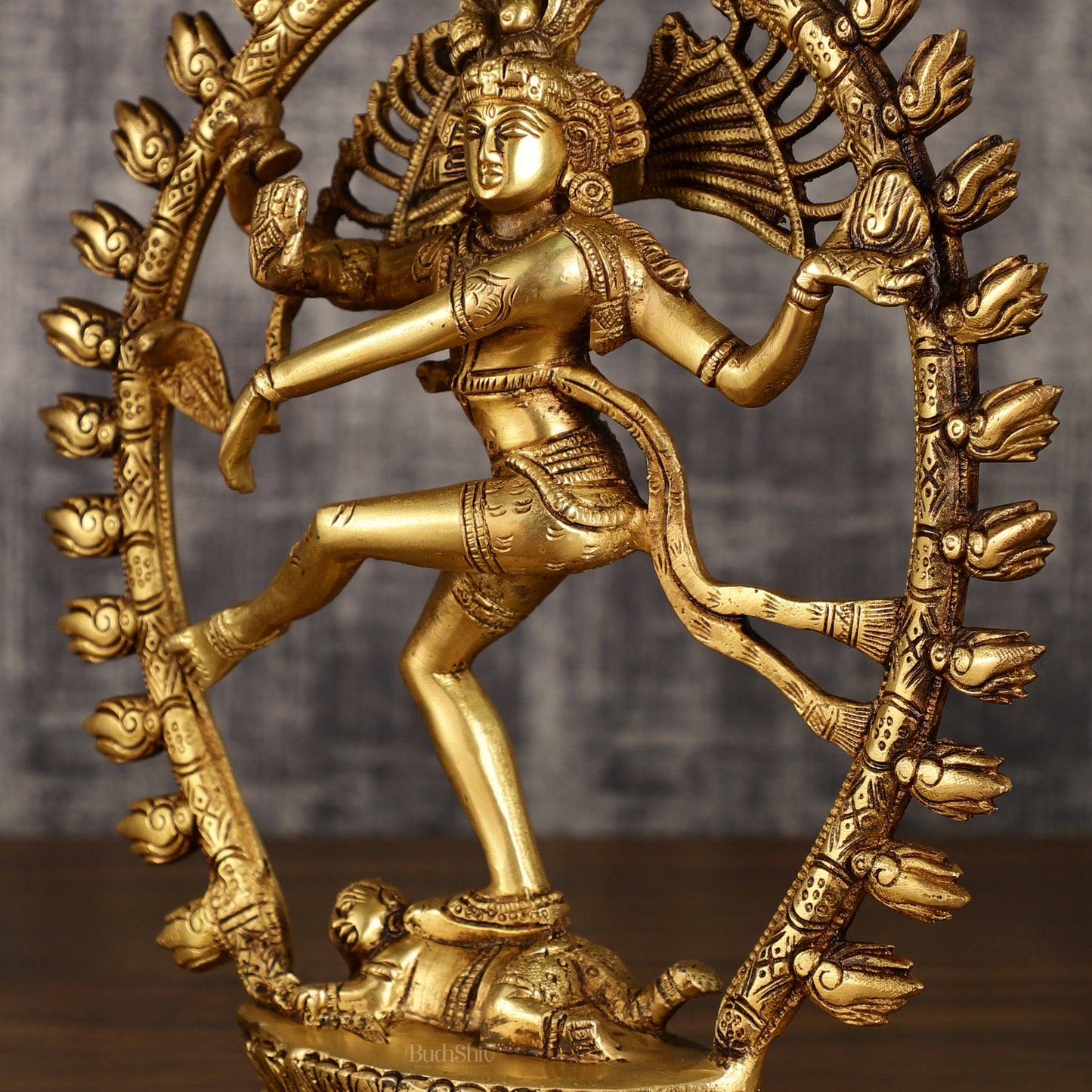 Pure Brass Nataraja with Oval Ring | 12 Inch Height | 3.2 KG