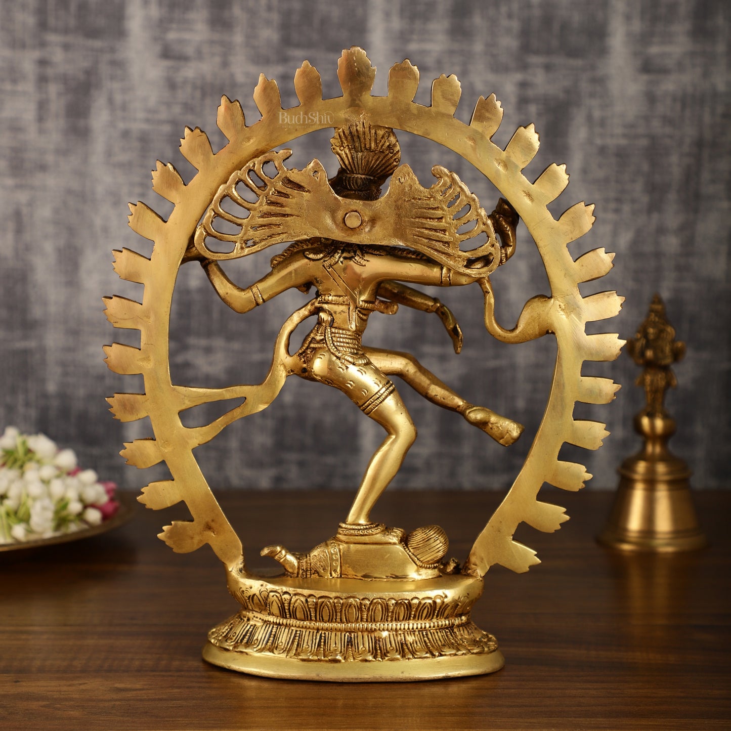 Pure Brass Nataraja with Oval Ring | 12 Inch Height | 3.2 KG