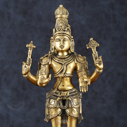 Handcrafted Brass Bhagawan Hari-Hara Statue – 16.5" Height, Divine Harmony