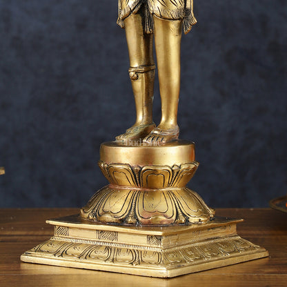 Handcrafted Brass Bhagawan Hari-Hara Statue – 16.5" Height, Divine Harmony