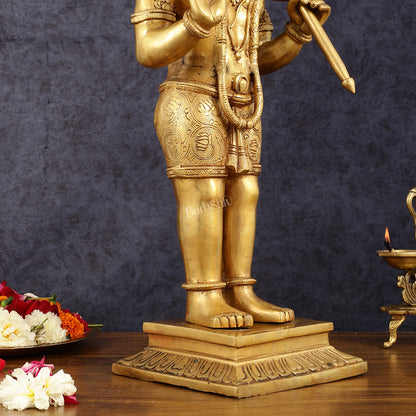 Brass Standing Lord Hanuman Statue  23" Height