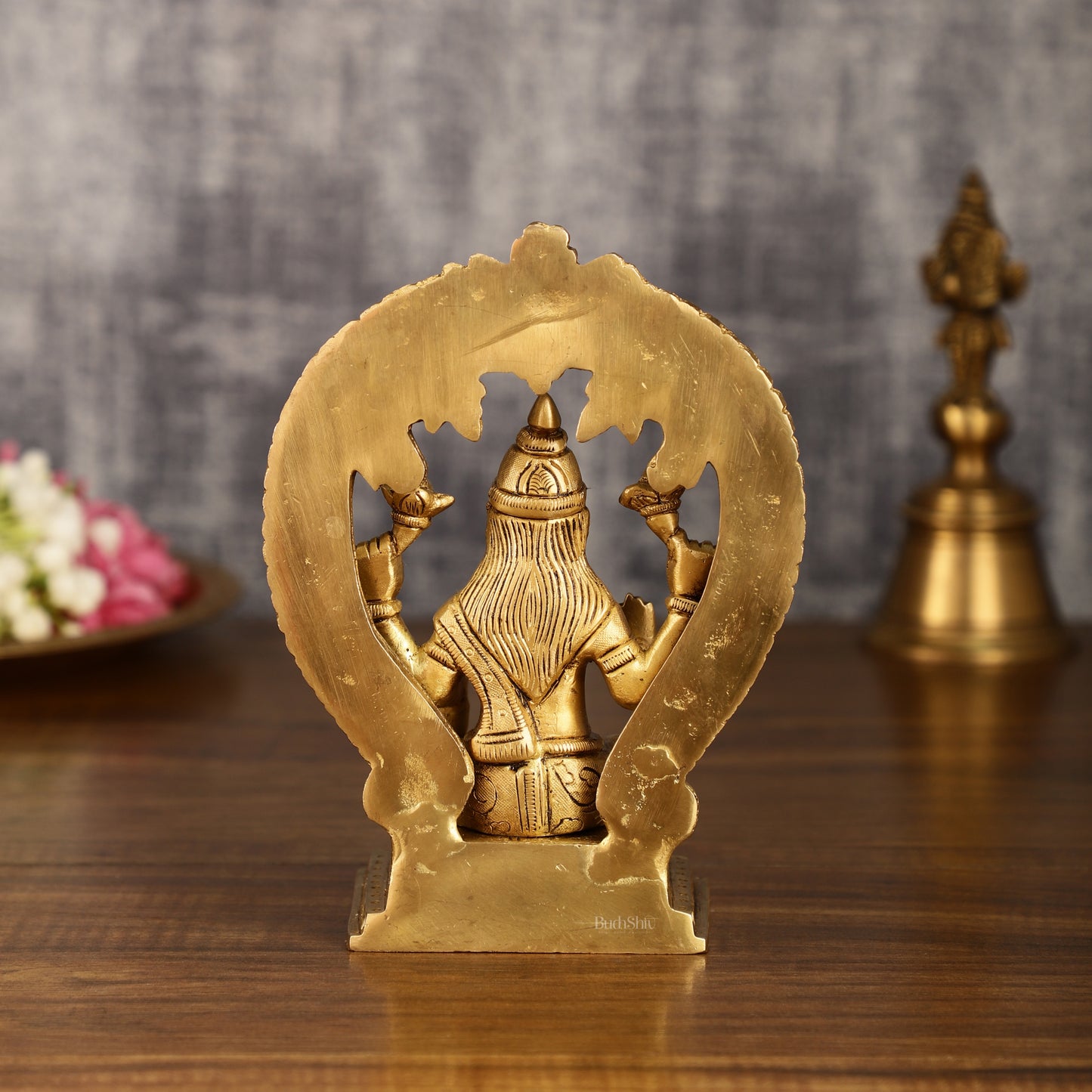 Brass Ganesha and Lakshmi Statues | 7 Inch