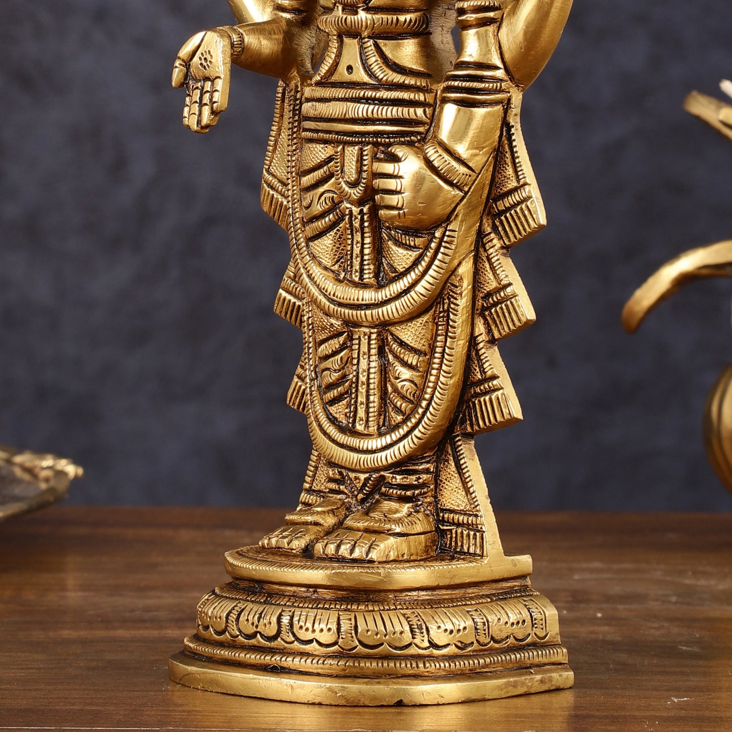 Brass Tirupati Balaji lord Venkateshwara statue 9"