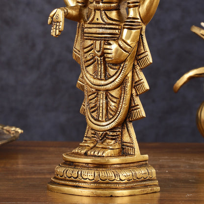 Brass Tirupati Balaji lord Venkateshwara statue 9"