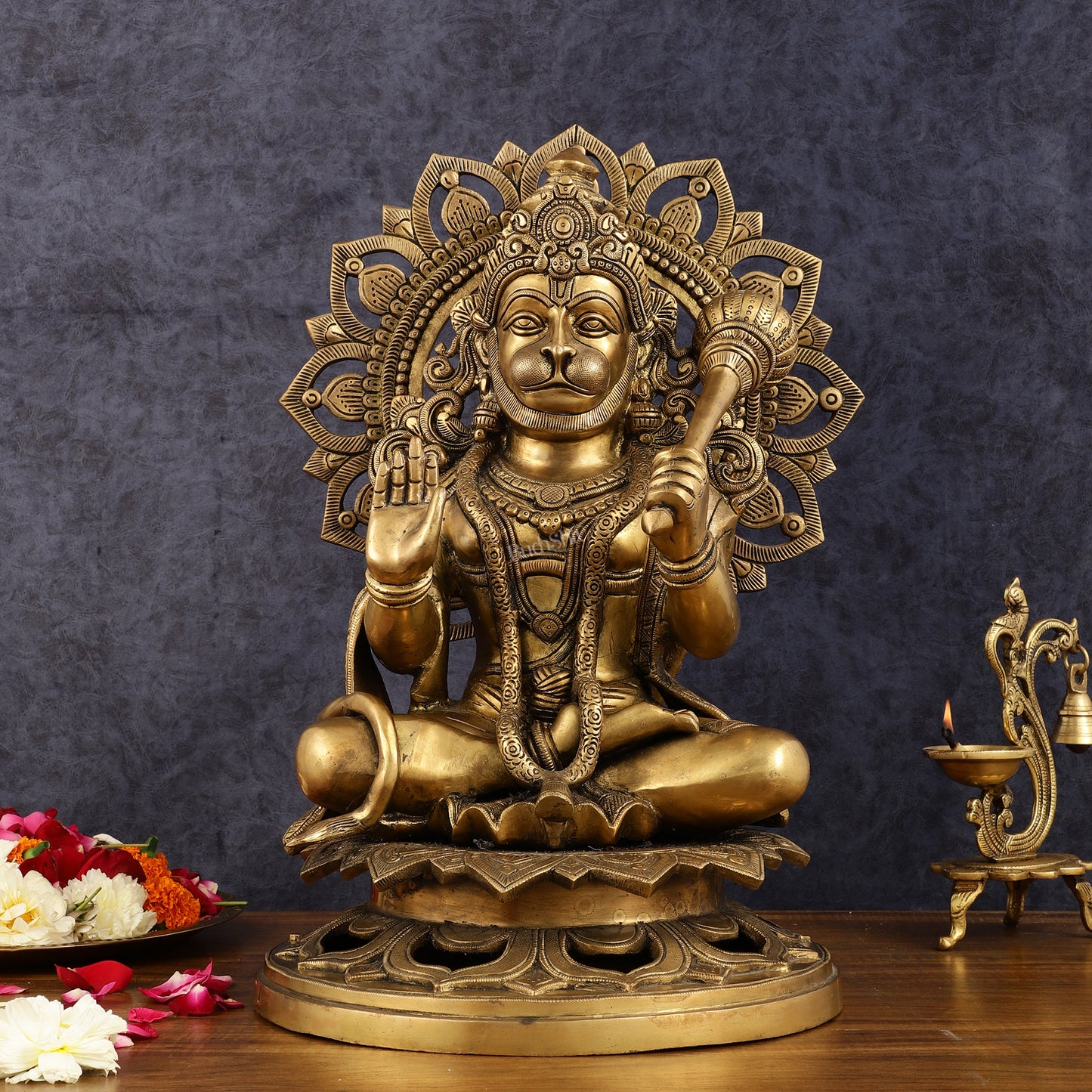 Pure Brass antique finish Lord Hanuman Statue - 18 inch