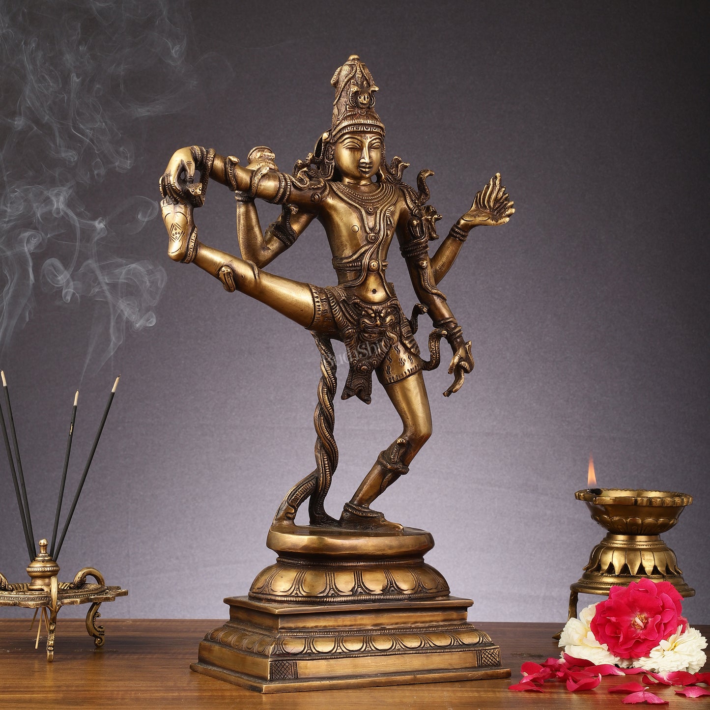 Divine 18-Inch Brass Nataraja Idol