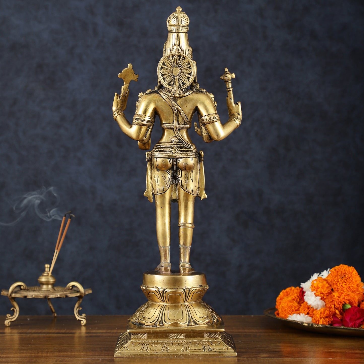 Handcrafted Brass Bhagawan Hari-Hara Statue – 16.5" Height, Divine Harmony