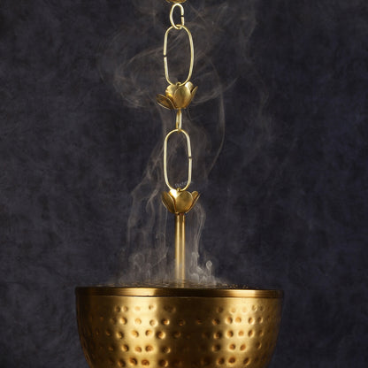 Pure Brass Hanging Lobandaan Dhoop Burner large