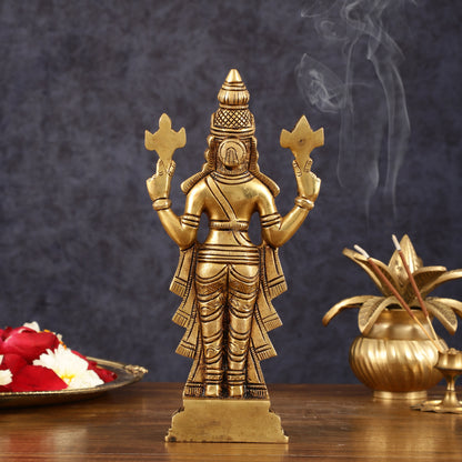 Brass Tirupati Balaji lord Venkateshwara statue 9"