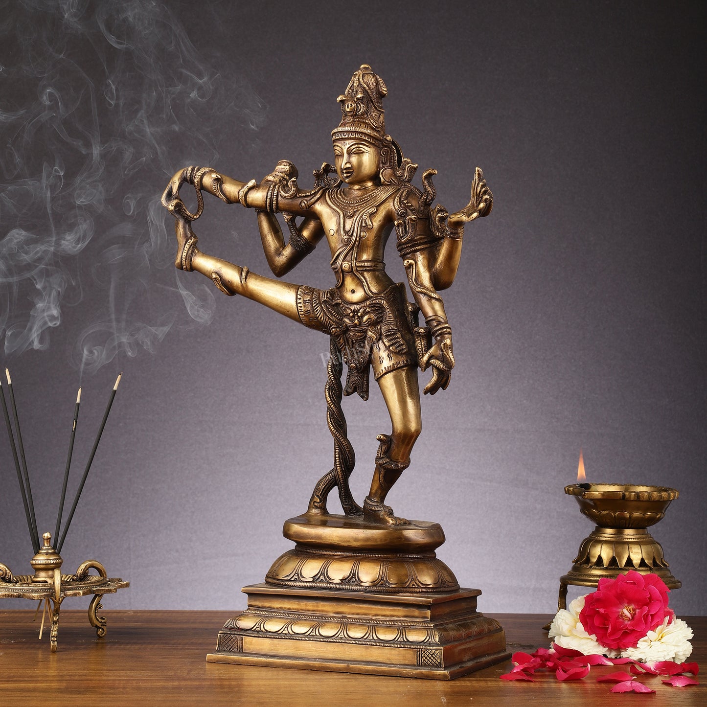 Divine 18-Inch Brass Nataraja Idol