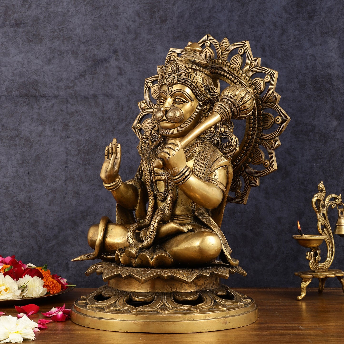 Pure Brass antique finish Lord Hanuman Statue - 18 inch