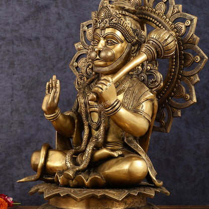 Pure Brass antique finish Lord Hanuman Statue - 18 inch