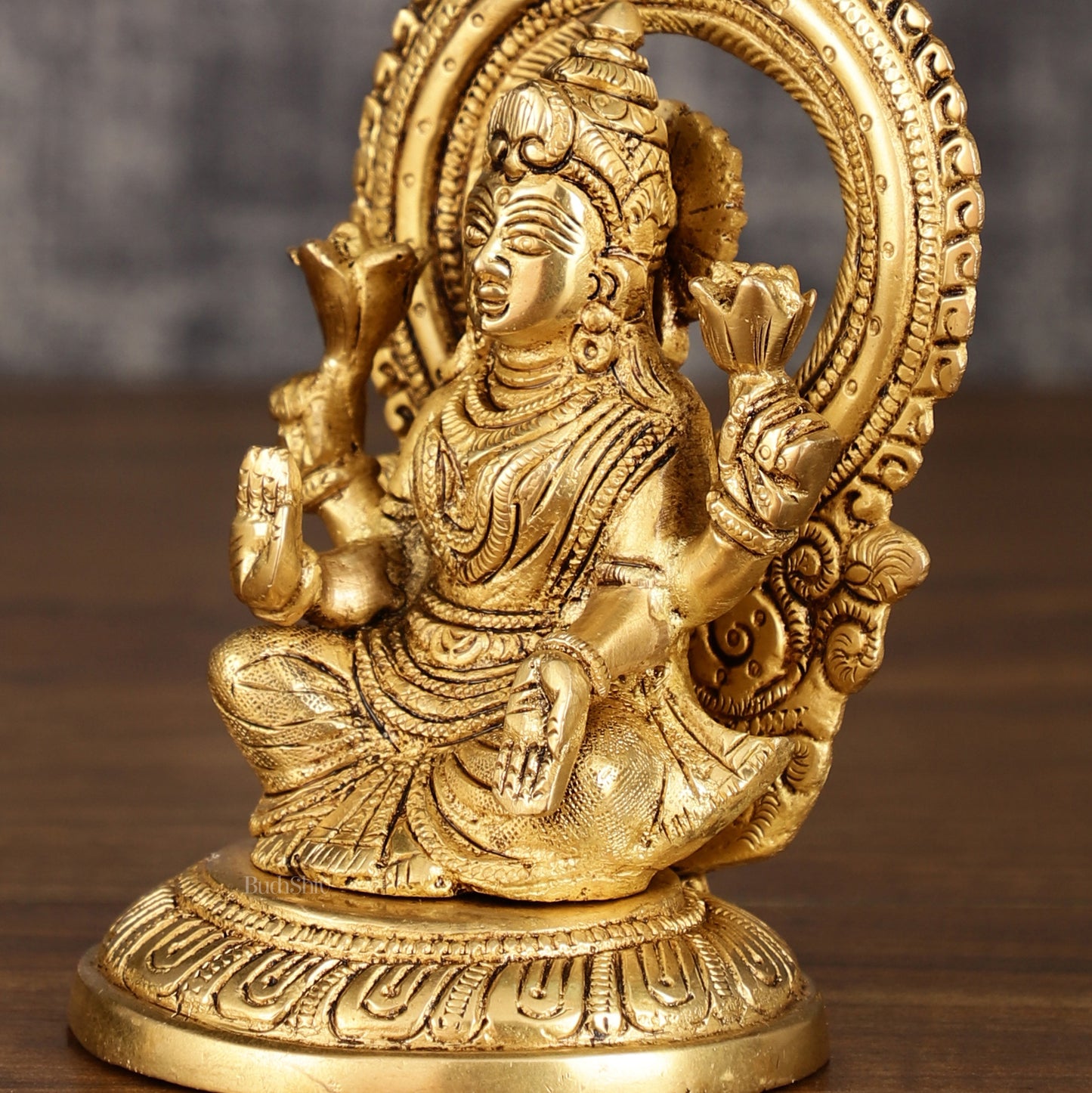 Superfine Brass Ganesh Lakshmi Idol Pair | 5.5 Inch Height