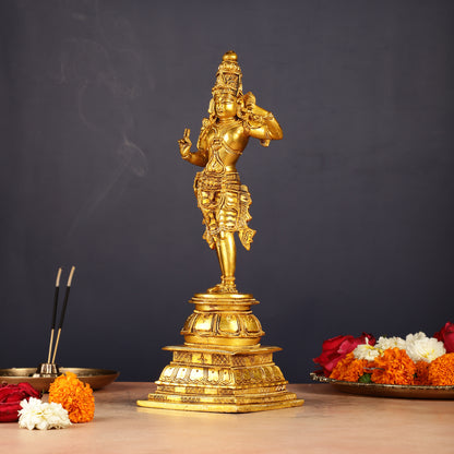 Unique Pure Brass Lord Rama Statue 11"