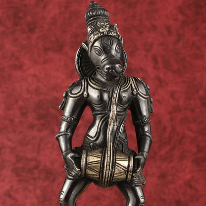 Hayagriva brass idol Restoring Vedas 12.5"