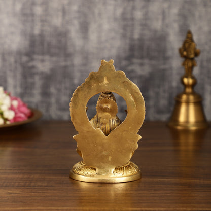 Superfine Brass Ganesh Lakshmi Idol Pair | 5.5 Inch Height