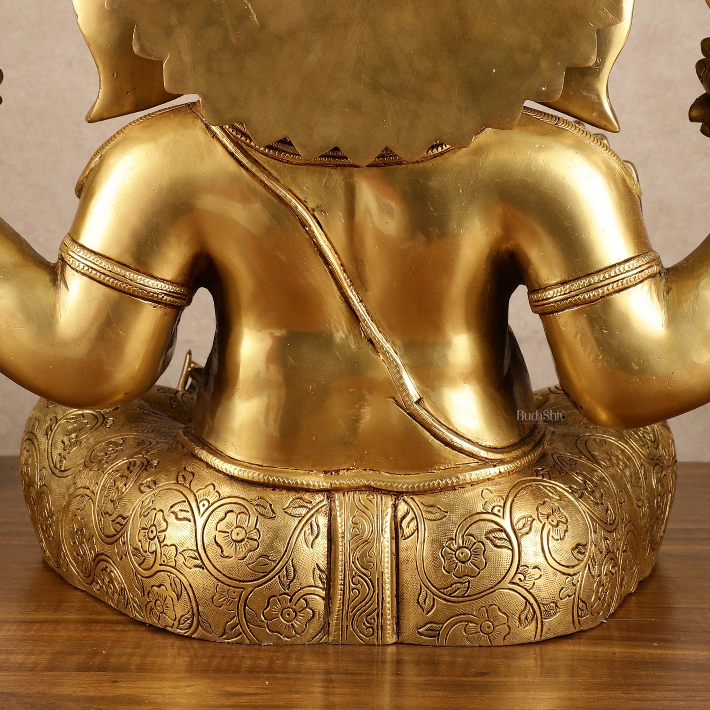 Brass Superfine Large Ganesha Statue | 20x16.5x11 Inches | 31.25 KG