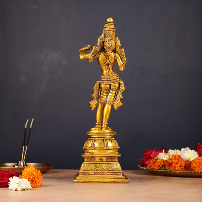 Unique Pure Brass Lord Rama Statue 11"