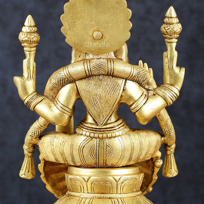 Brass Superfine Goddess Lakshmi as Padmavati Statue Murti Idol | 12.5"