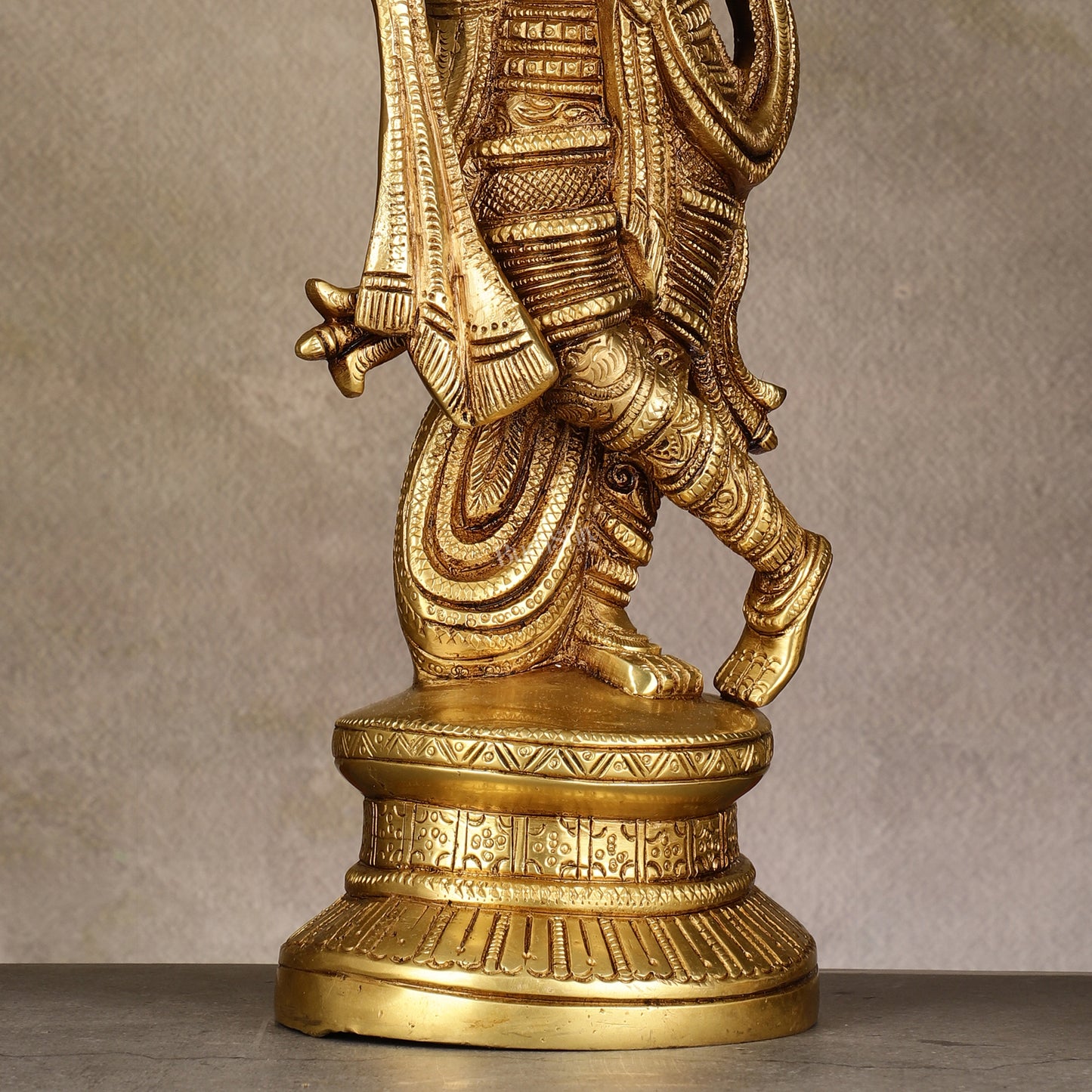 Pure Brass Lord Krishna Unique Statue | 15.5"