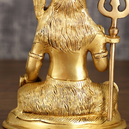 Pure Brass Lord Shiva Detailed Statue with Kamandala | 7 Inch