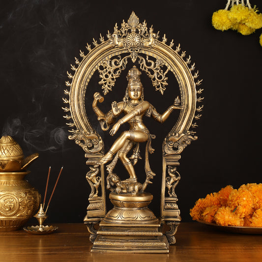 BudhShiv Exclusive Nataraja Dancing Shiva Superfine Sculpture - 18" Height