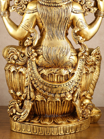 Brass Superfine Goddess Lakshmi Statue | 25x13x7.5 Inches | 26.30 KG