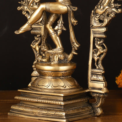 BudhShiv Exclusive Brass  Nataraja Dancing Shiva Superfine Sculpture - 18" Height