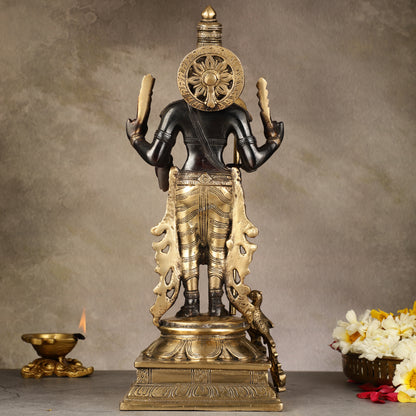 Pure Brass Kartikeya Murugan Swamy Statue - 14 inch