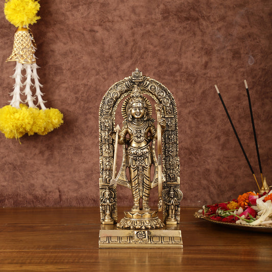 Pure Brass Superfine Ayodhya Ram Lalla Idol - 9.5"